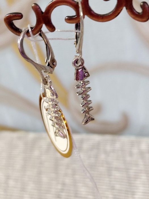 Серебро-серьги с натуральными камнями