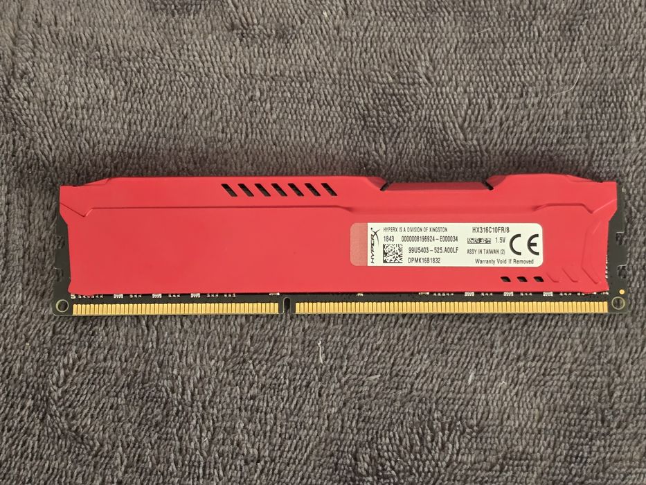 Memória RAM HyperX Fury Red 8GB DDR3 1600MHz (HX316C10FR/8)