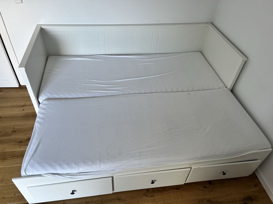 łóżko rozkładane hemnes + 2 materace