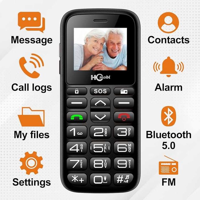 Telefon dla Seniora 4G LTE | Przycisk SOS | USB-C | Zafoliowany