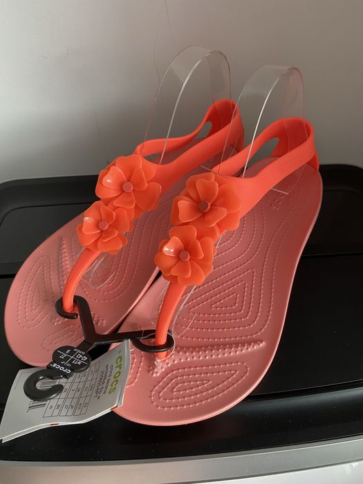 Nowe japonki Crocs Serena Flip Embellish Flip r. 42/43 W11 kwia