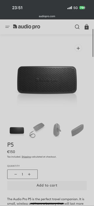 altifalante sem fios Audio Pro P5