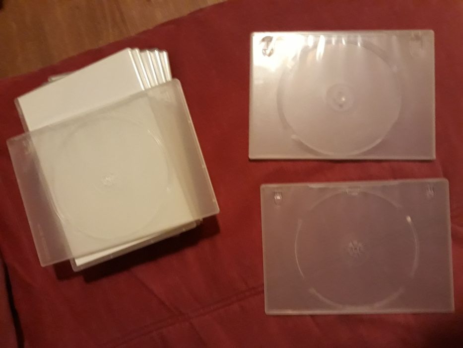 Conjunto de 14 caixas DVD transparentes