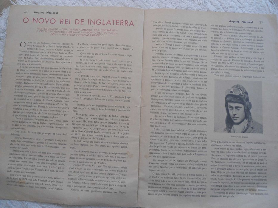 Revista Arquivo Nacional nº 212, ano V, 29/1/1936