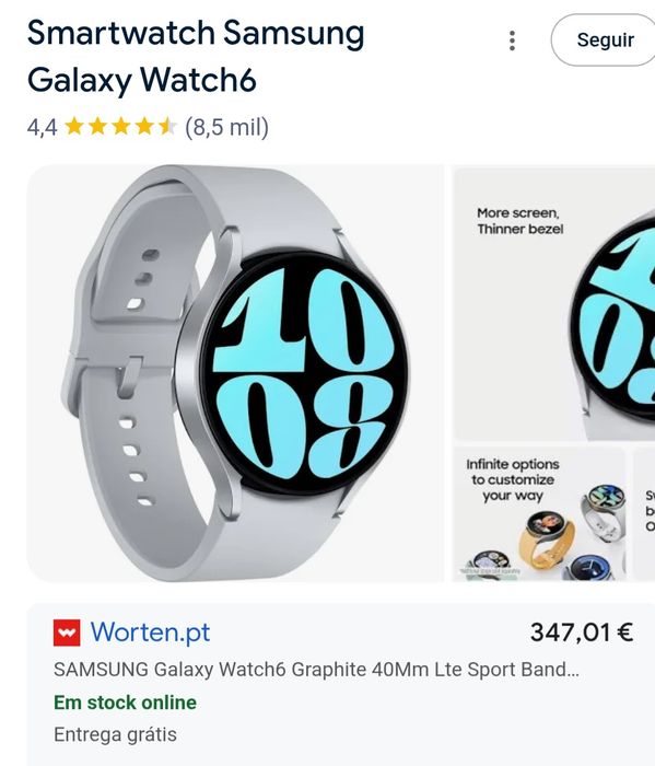 Relógio galaxi watch 6 lte 40mm