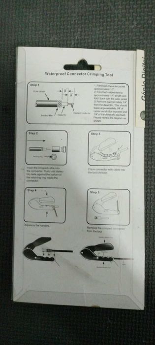 Alicate mini de cravar fichas de compressão