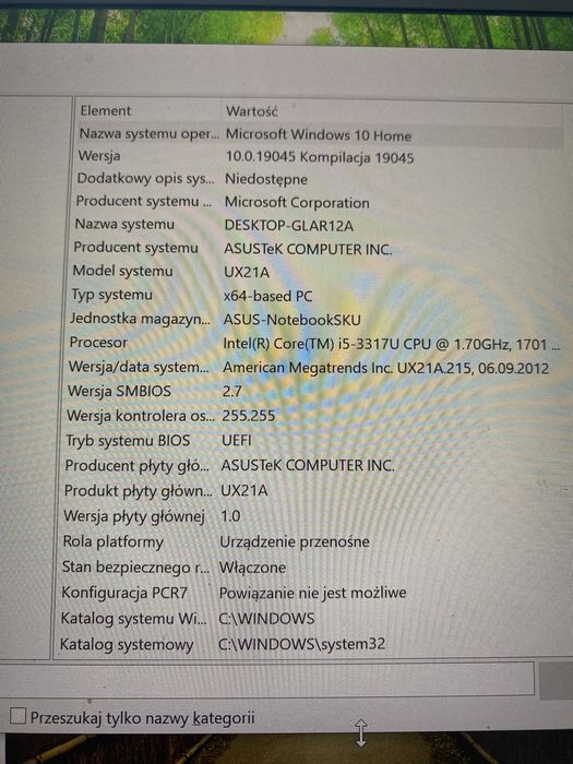 ASUS Zenbook UX21A / i5 / 4GB RAM / SSD 128GB / Sprawny + Etui i Zasilacz