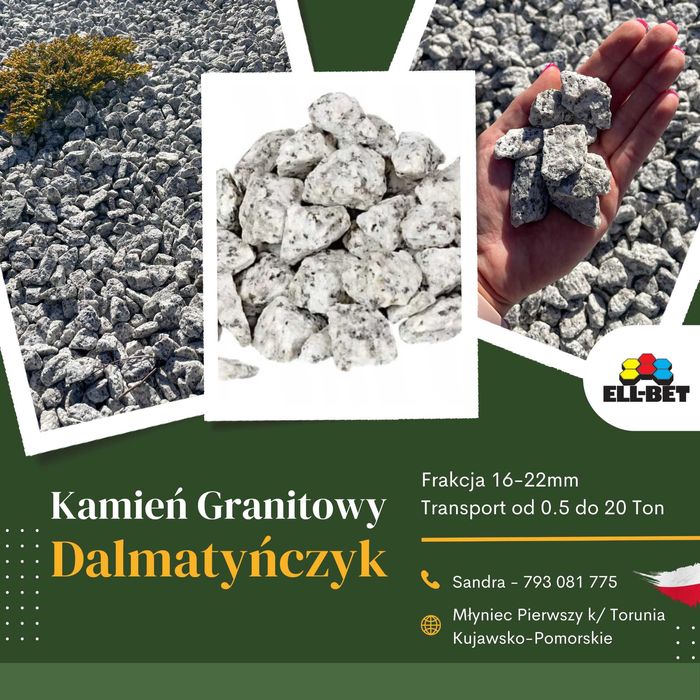 *Kamień ozdobny, ogrodowy, grys granitowy - cudo*Dalmatyńczyk, Big Bag