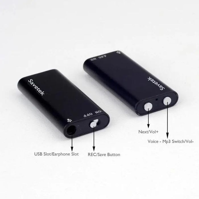диктофон з активацією голосом або посиленим акумулятором Nectronix R01