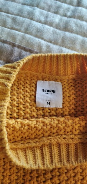 Sweter musztardowy, miodowy M