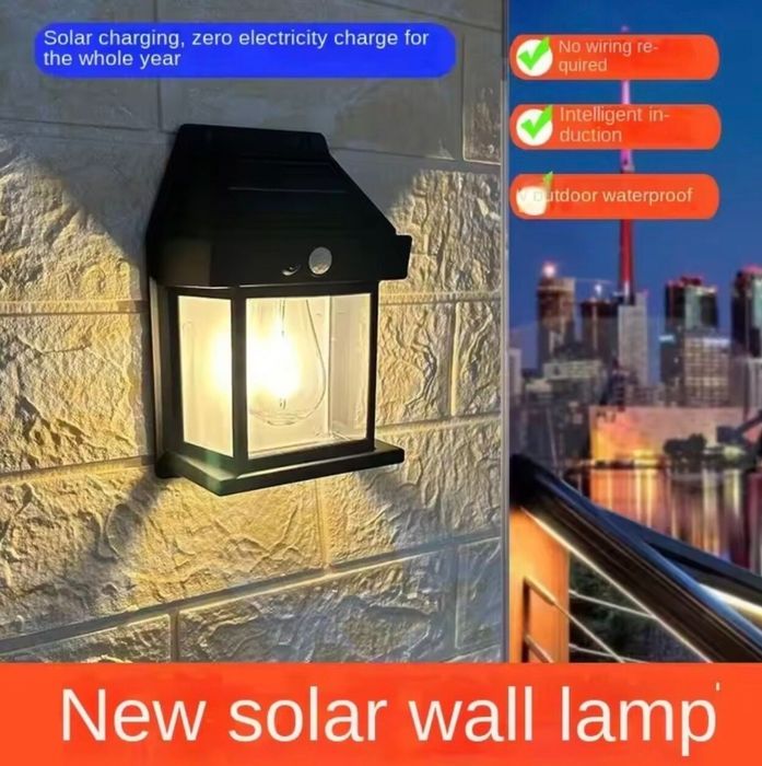 Lampka solarna czujnik ruchu 3 tryby