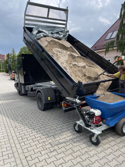 Karczowanie samosiejek niwelacja terenu przygotowanie pod wysiew trawy