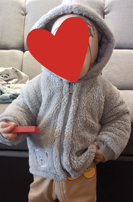 Gruba polarowa kurtka rozm 80