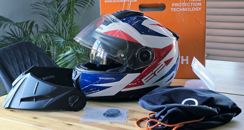 Kask szczękowy Schuberth E2 EXPLORER BLUE rozm. M - skorupa C5