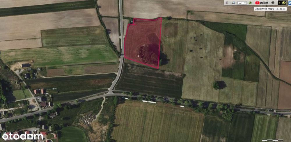Działka przemysłowo - usługowa 1,21 ha Kotórz Mały gmina Turawa
