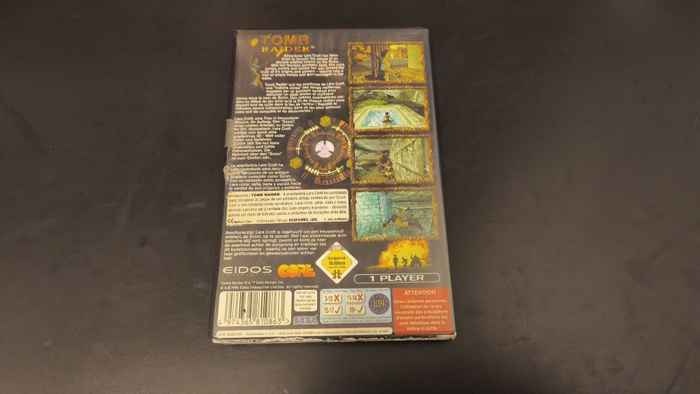 Tomb Raider SEGA Saturn com manual