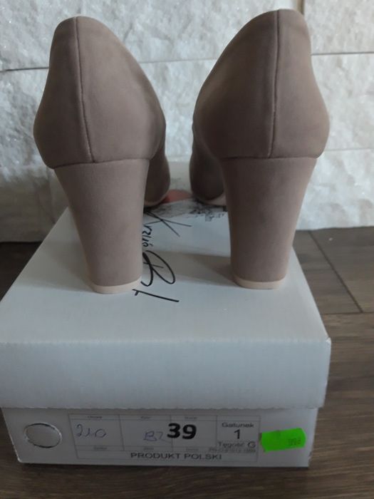 Czółenka damskie 39 NOWE ekozamsz
