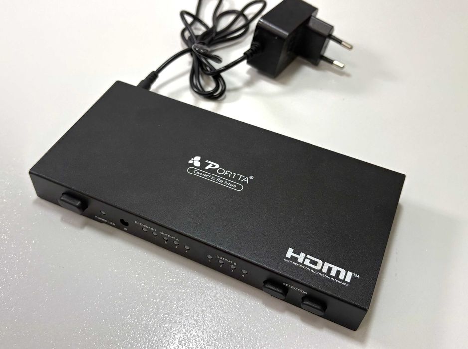 Portta Przełącznik 4x2 HDMI Matrix 4K 3D