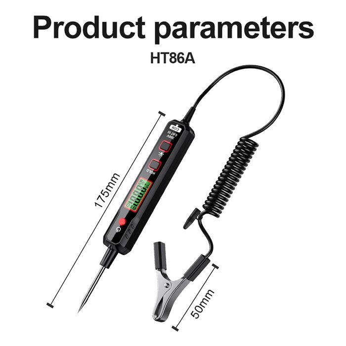 Автомобильный тестер, контролька, мультиметр habotest ht86a