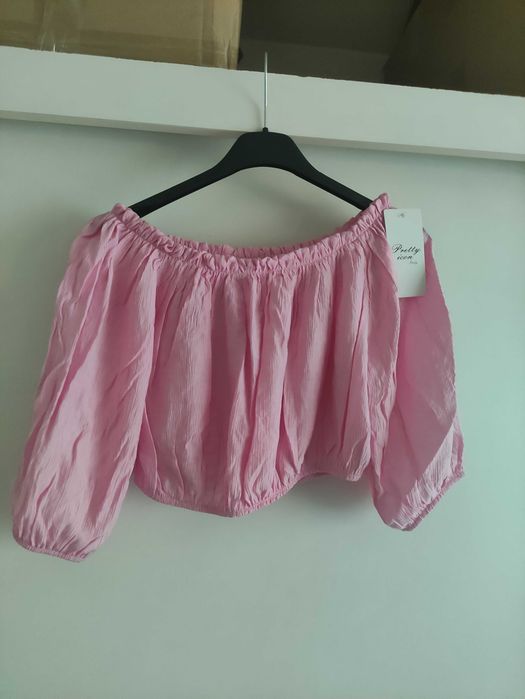 Różowa wiskozowa hiszpanka sm Made in Italy
