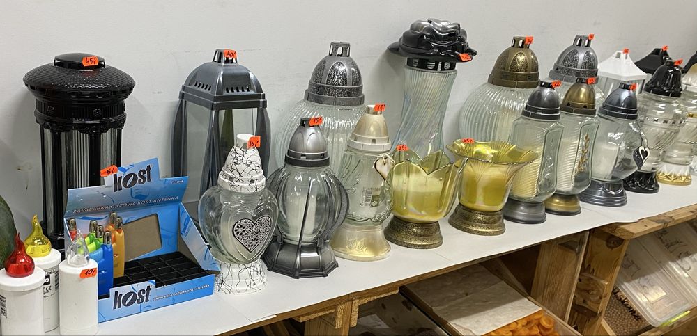 Znicze, wkłady, zapalniczki