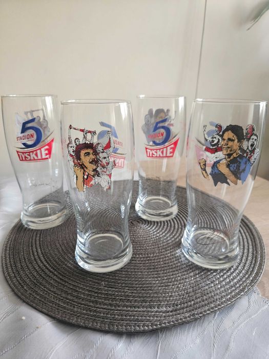 Szklanki pokale wysokie do piwa Tyskie 5 stadion