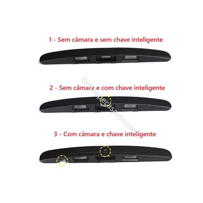 Puxador porta mala Nissan Qashqai J10 2006 a 2014 - preto 3 tipos Novo