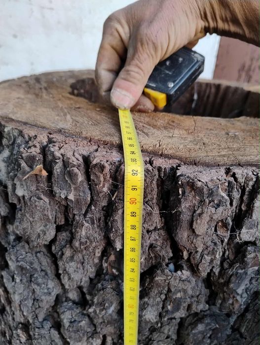 Duży pieniek na beczkę do ogrodu ozdobny