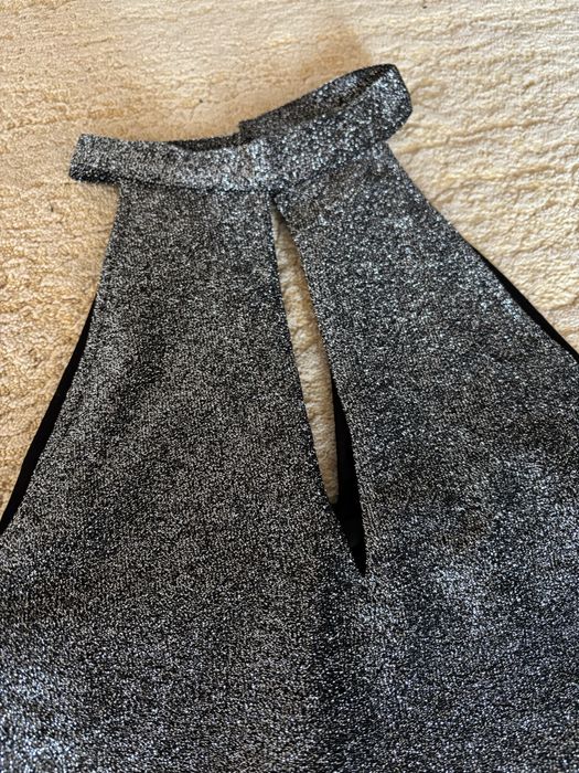 Блискучий комтюм ( боді + спідниця)