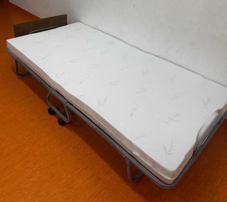 Wygodne łóżko składane turystyczne 180x90 + pokrowiec | Jak nowe