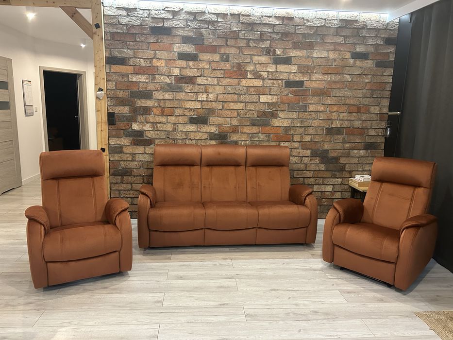 Zestaw wypoczynkowy fotele kanapa sofa funkcja spania