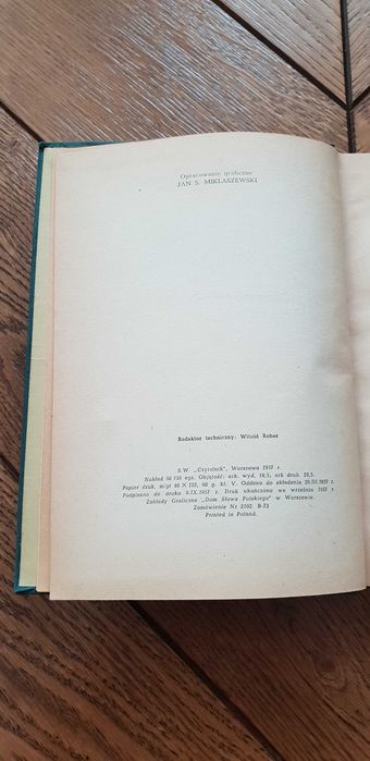 Książka rok 1957 "Wiatr od morza -Wisła-Międzymorze" Stefan Żeromski