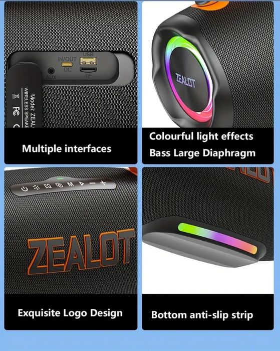 Портативна колонка Zealot s167  100w
