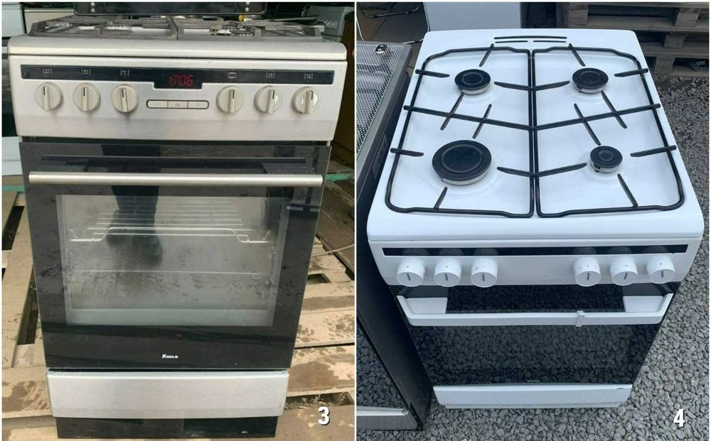 ПЛИТА Газова AMICA FX784 50см НЕРЖАВІЙКА Конвекція ГРИЛЬ Б\у Німеччина