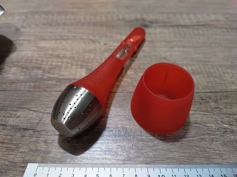 Zaparzacz do herbaty z klepsydrą + wyciskacz do cytrusów. NOWE