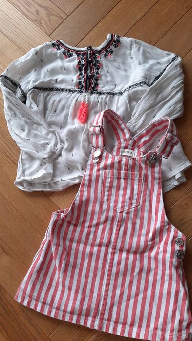 Paka zestaw ubrań lato wakacje dziewczynki rozm. 98 3 lata Zara H&M