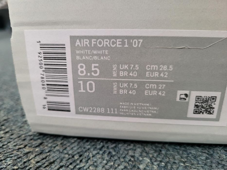 Buty Nike air force 1 białe rozmiar 42