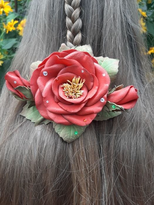 Закока,роза из фоамирана