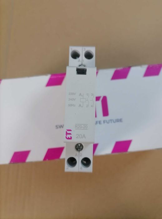 ETI Stycznik R 20-20 Nowy 1P 230V modułowy 20A 2NO