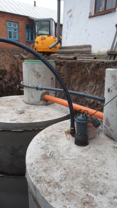 Будівництво монтаж септик під ключ без викачки бетонні кільця ДРЕНАЖ