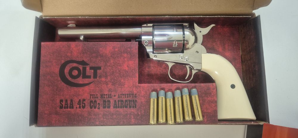 Para despachar vendo revólver Colt Single Action Army CO2 Pressão de Ar