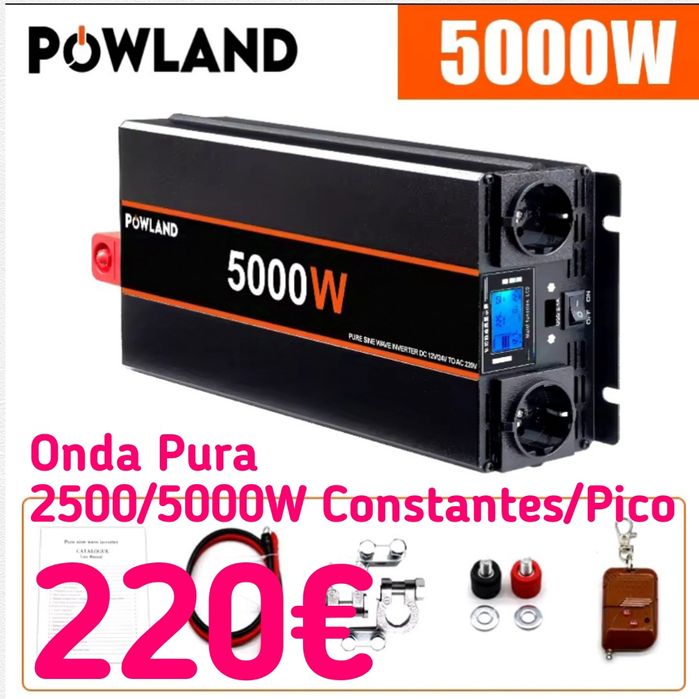 Inversor, transformador onda pura