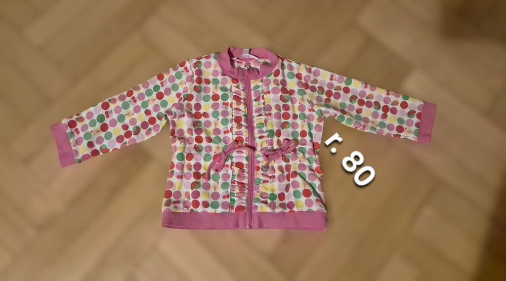Bluza dziewczęca r. 80 niemowlęca różowa rozpinana