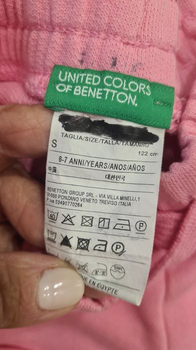 Calção Benetton+t-shirt para menina Tam. 6 Anos