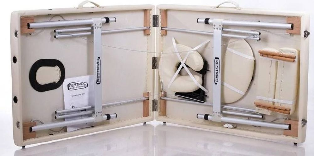 Cтіл масажний складаний переносний кушетка L бежевий