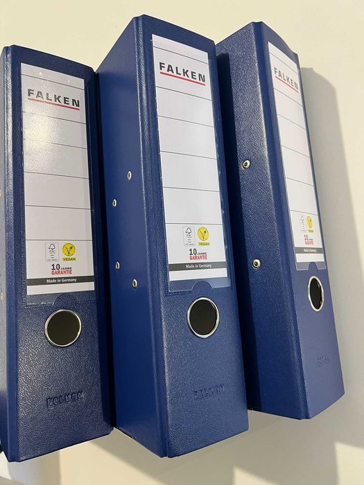 Falken 3-pak segregatorów w kolorze niebieskim DIN A4 biurowy na dokumenty