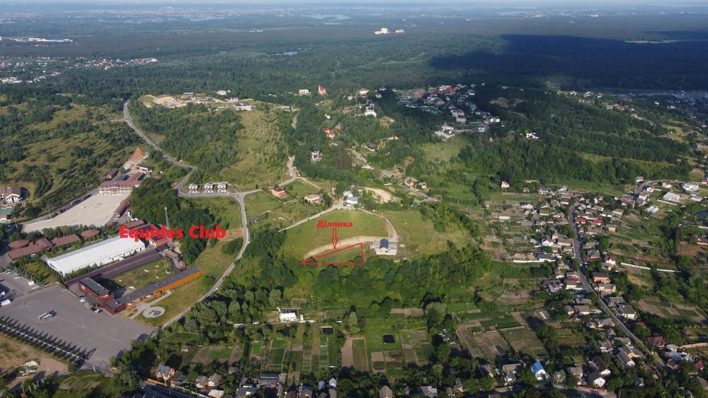 Ексклюзивна видова ділянка 12 соток світло 17квт фасад 71м с. Лісники