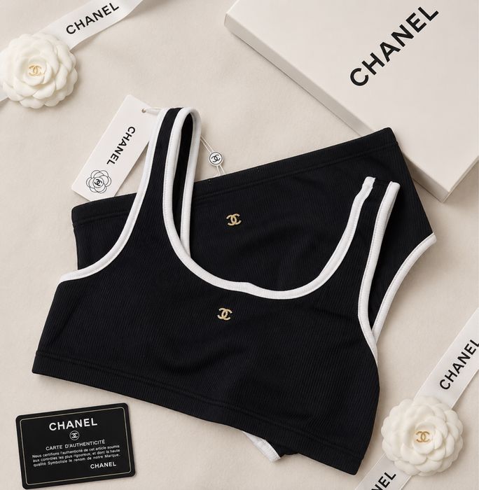 Strój kapielowy dwucześciowy chanel jakość premium