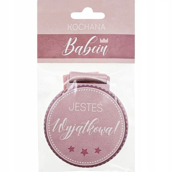 Medal Najliepsza Babcia. Be Happy. Nowy Produkt