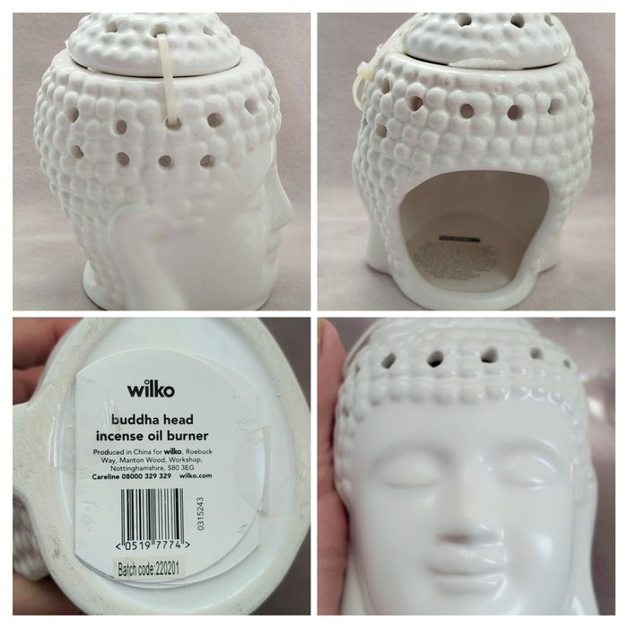 Керамическая аромалампа в форме головы Будды